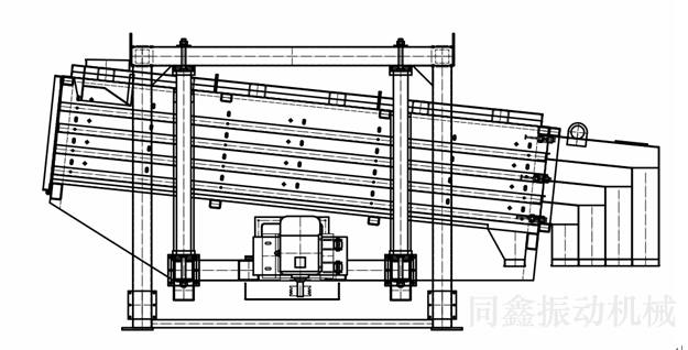 方型搖擺篩外形結構示意圖